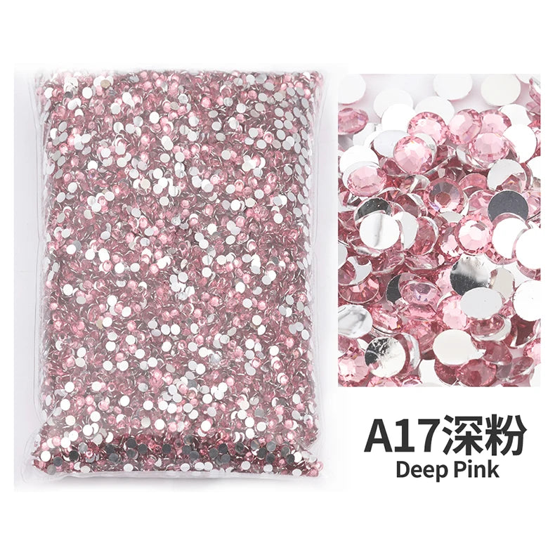 Big Package 2-6mm Resin Non Hot Fix Rhinestones Bulk Wholesale Flat Back Plastic Crystals Nail Diy Glitters Cтразы Stone