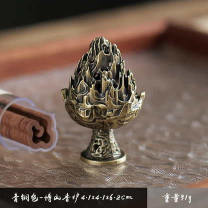 Boshan Incense Burner - Desktop Decoration/Home Office Decoration Collectibles/Creative Portable Mini Incense Burner