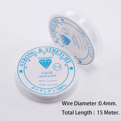 6 Rolls/1bag Elastic String for Bracelets Elastic Bracelet String Crystal String Stretch Bead Cord for DIY Jewelry Making