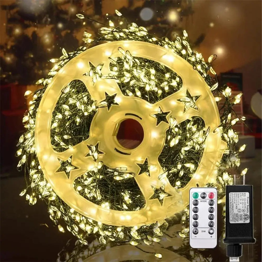 LED Firecracker String Lights EU/US DC Power Remote Control Halloween Garland Fairy Light for Wedding Party Christmas Decoration