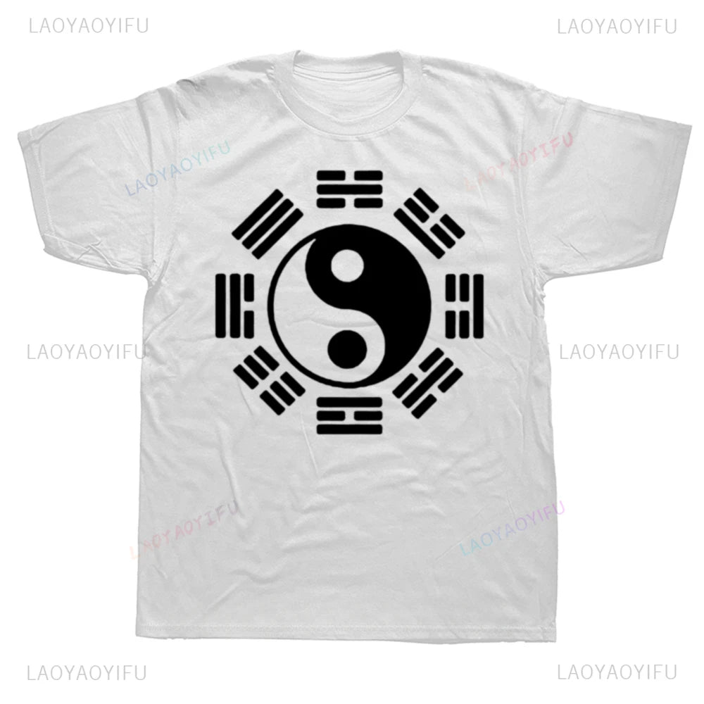 Ching Kungfu Art Chinese Yin Yang Tai Chi Tshirt Awesome Short Sleeve Gift T Shirt Causal Fashion Summer Style Vintage T-Shirt