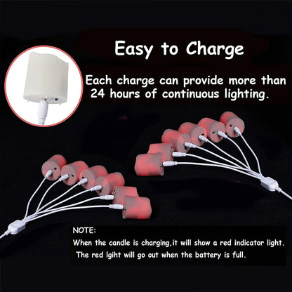Rechargeable Led Candles Timer Remote LED Light Flameless For Wedding Room Garden Holiday Lighting Home Decor Tea Candle Lamp