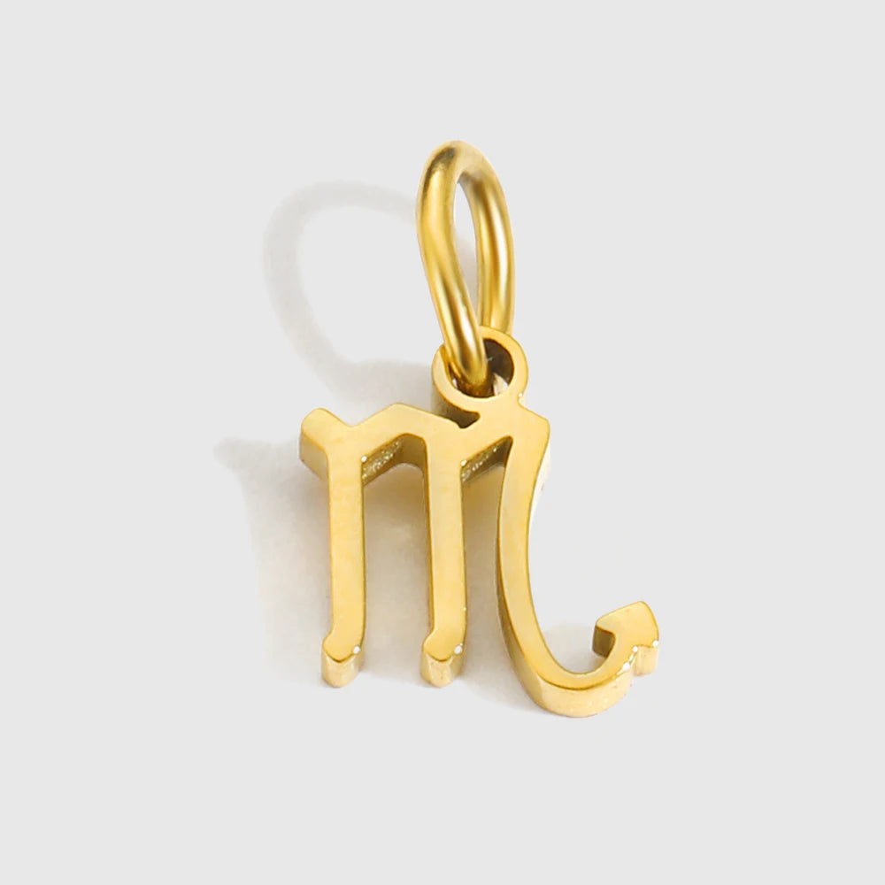 12 signes du zodiaque Pendentif Accessoires Collier Constellation en Acier Inoxydable Cadeau d'Anniversaire