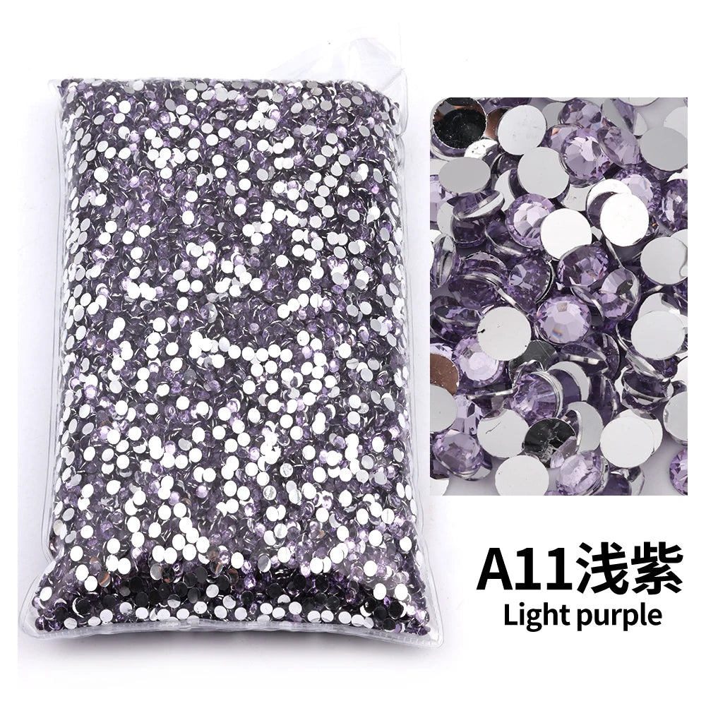 size 2mm,3mm,4mm,5mm,6mm Big Package Resin Non Hot Fix Rhinestones Bulk Wholesale Flat Crystals Nail Diy Glitters Cтразы Stone