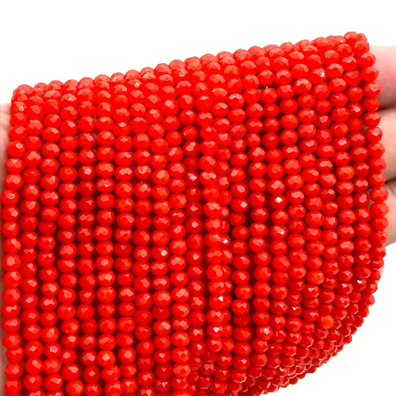 Multicolor 2 3 4 6 8mm Austria Faceted Crystal Beads Loose Spacer Round Glass Beads Bracelet DIY for Jewelry Making