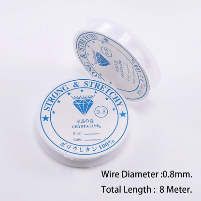 6 Rolls/1bag Elastic String for Bracelets Elastic Bracelet String Crystal String Stretch Bead Cord for DIY Jewelry Making