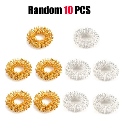 15Pcs Fidget Toys Finger Ring Toy Stress Relief Sensory Spring Finger Autism Anti Stress ADHD Toy Kid Aldult Finger Massage Ring