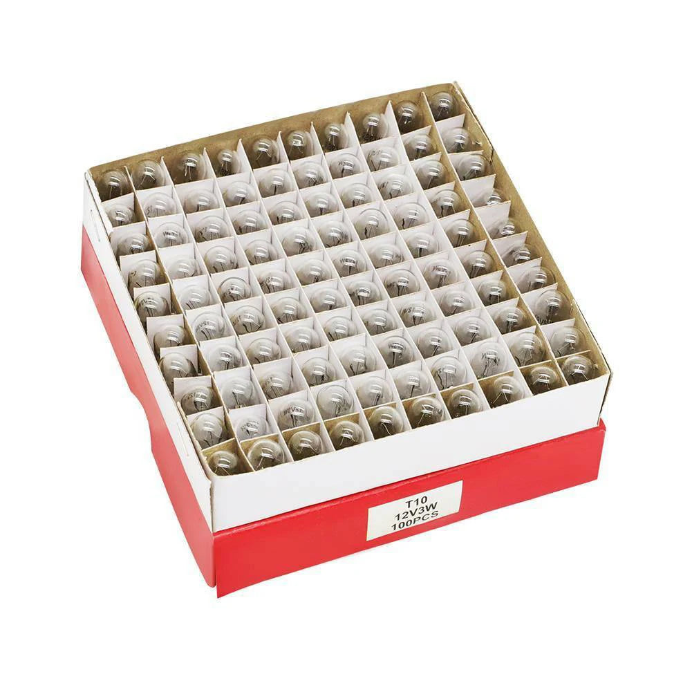 100PCS 194 T10 Clear Wedge Incandescent Instrument Panel Light Bulbs  Cars Trucks Motorcycles Instrument Panel Bulb Lamp