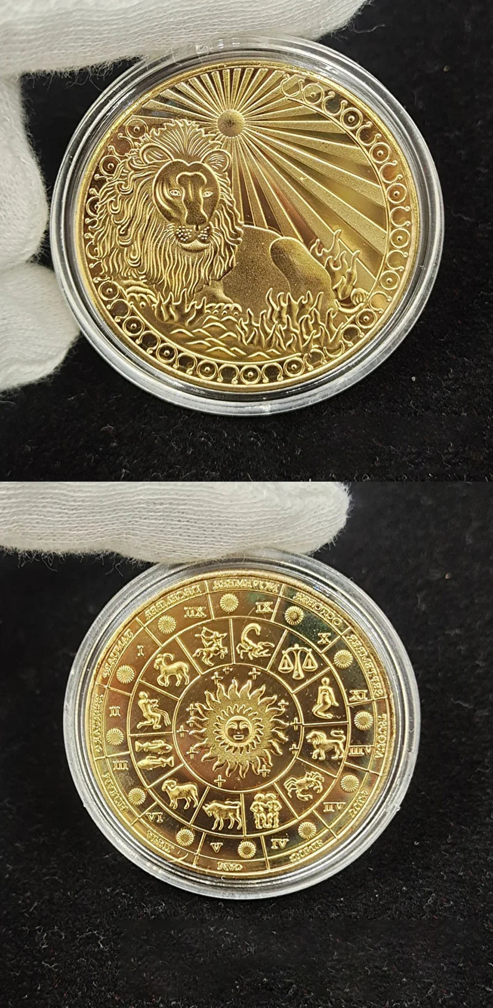 Pièce de monnaie souvenir du zodiaque de 4 cm, collection physique à collectionner, métal porte-bonheur, décorations d'intérieur antiques