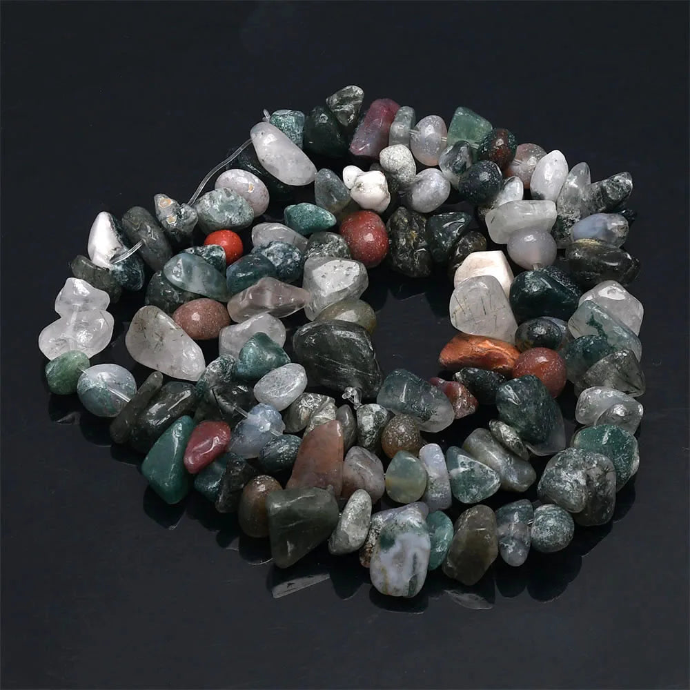 16 inch Natural Stone Beads Chips Beads 5-8mm Irregular Crystal Agate Gravel Beads Diy Bracelet For Jewelly HK058