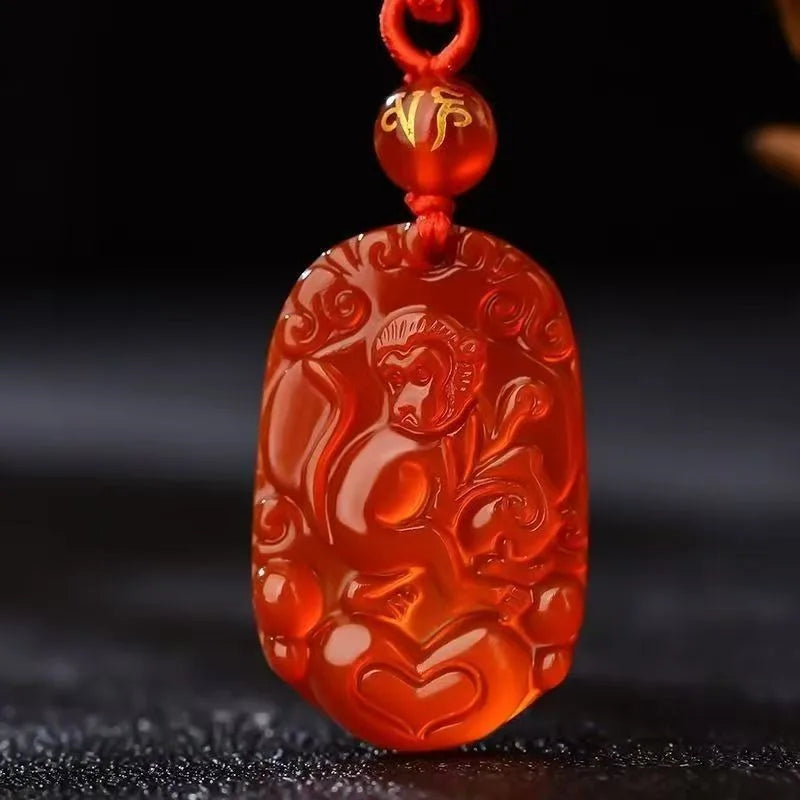 Mặt dây chuyền ngọc bích đá mã não băng mới, Mặt dây chuyền ngọc bích phong cách dân tộc cổ điển