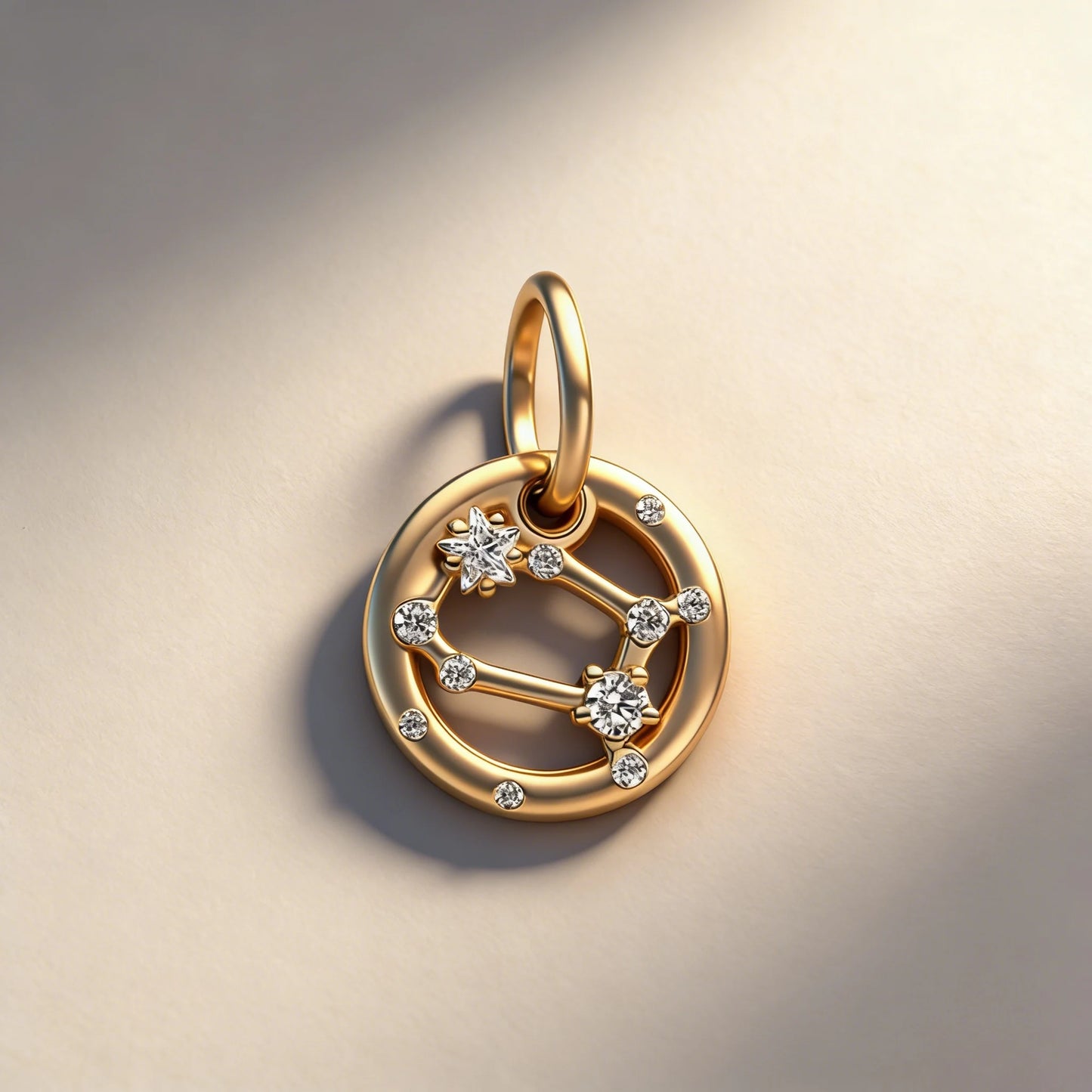 Hạt Charm Mạ Vàng Lấp Lánh 12 Cung Hoàng Đạo Mặt Dây Chuyền Hợp Vòng Tay Bạc Dạng Rắn, Vòng Cổ, Hạt Để Tự Làm Trang Sức Quà Tặng Nữ