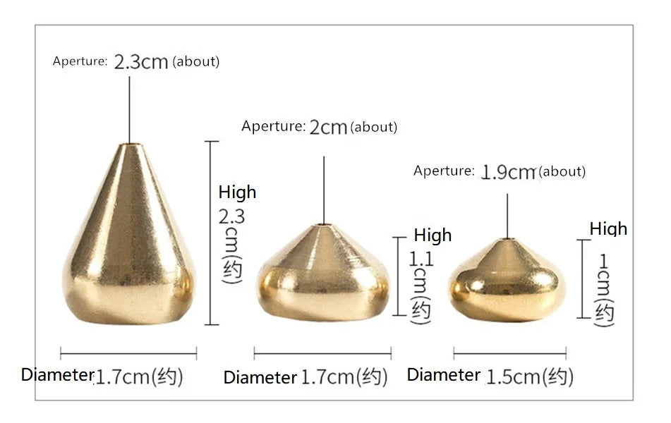 1 Pure Copper Incense Holder Used for Incense Sticks Coil Bottles Gourd-shaped Copper Incense Holder