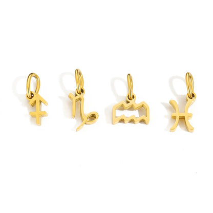 12 signes du zodiaque Pendentif Accessoires Collier Constellation en Acier Inoxydable Cadeau d'Anniversaire