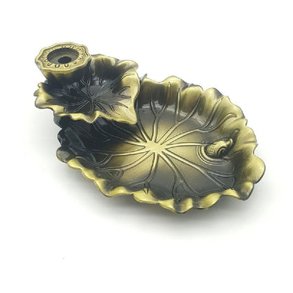 Incense Waterfall, Incense Cone Burner Frog or Fish Backflow Insense Burner Metal Incense Burner Aromatherapy Ornament Home Yoga