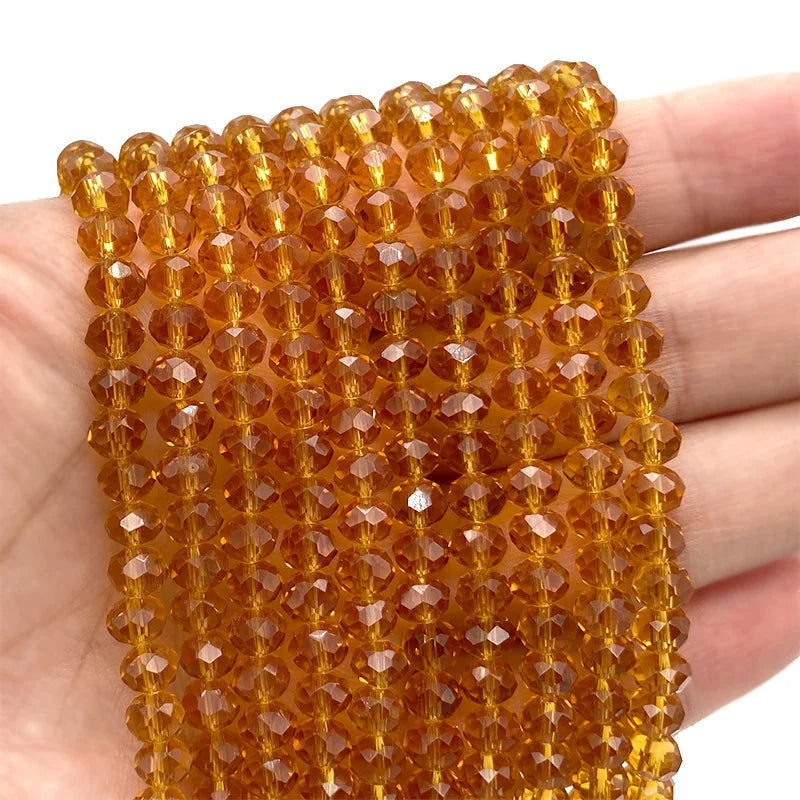 Multicolor 2 3 4 6 8mm Austria Faceted Crystal Beads Loose Spacer Round Glass Beads Bracelet DIY for Jewelry Making