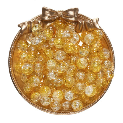 4 6 8 10mm Cracked Crystal Beads High-Quality Dual Color Glass Beads Snow Crack Crystal Beads for Jewelry Making DIY Bracelet