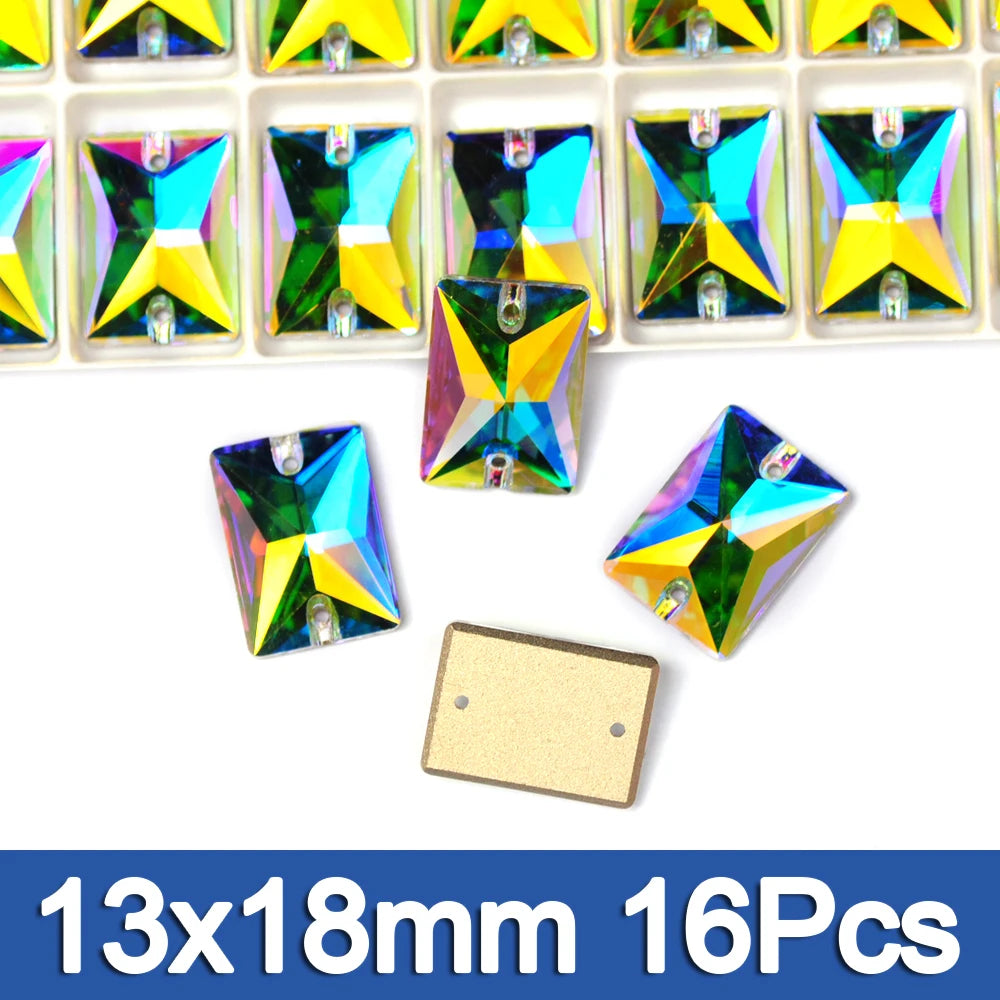 PUBRILEX Crystal AB Mix DIY Craft Supplies Needlework Sewing Gemstones Flatback Glass Strass Crystals Rhinestones For Clothing