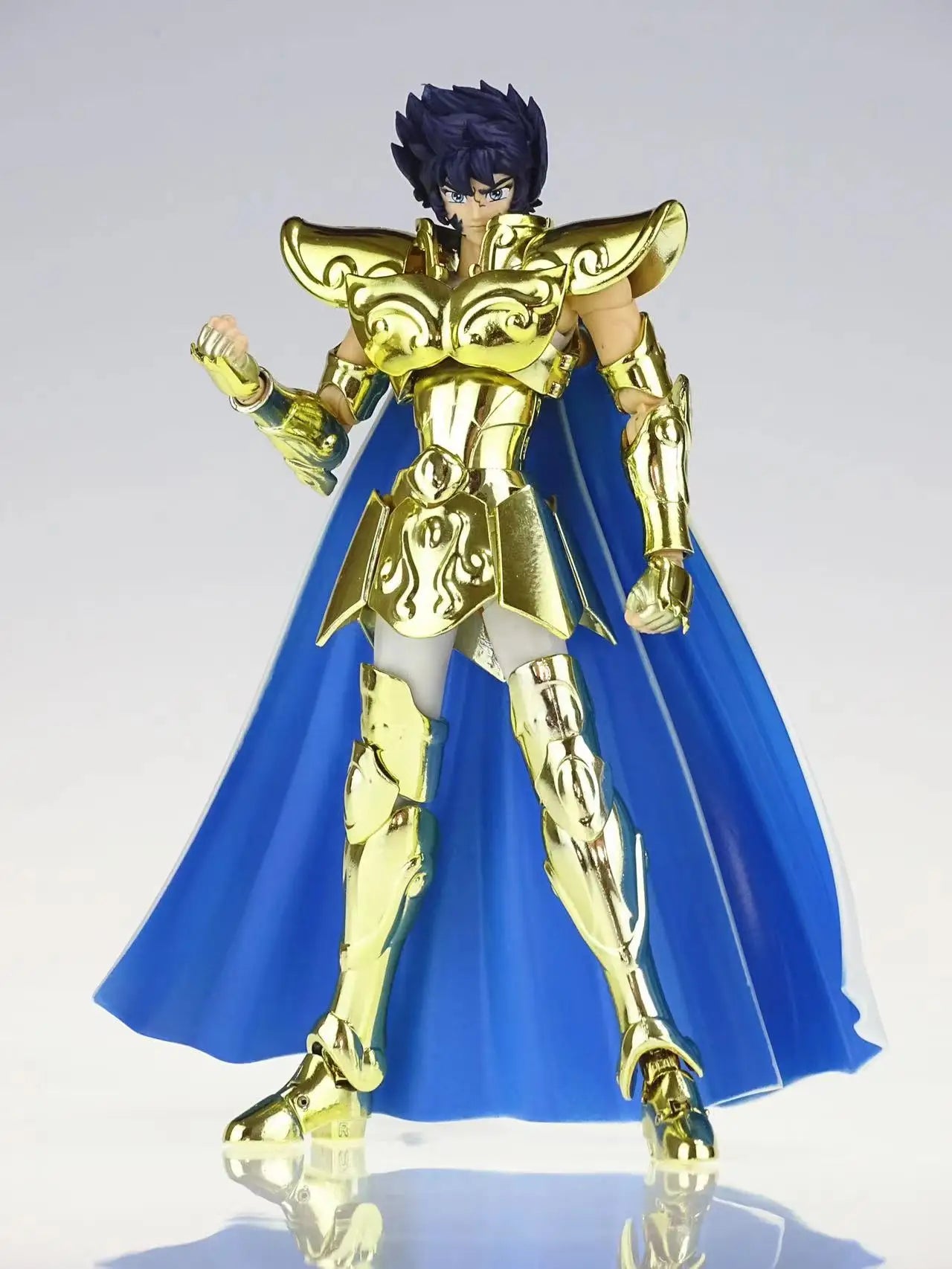 CS Model Saint Seiya Myth Cloth EX Leo/Lion Aiolia 24K With Phoenix Ikki Head 2.0 Gold Knights of the Zodiac Action Figure