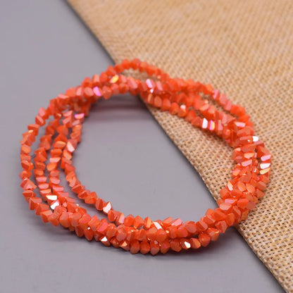 New Color Triangle Crystal Beads 4mm 130pcs Charm Crystal Glass Loose Beads For Jewelry Making DIY Earring Necklace
