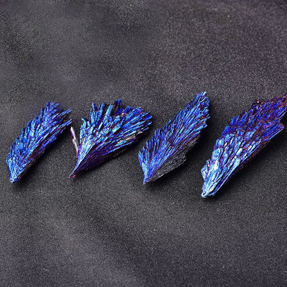 Natural Black Tourmaline Peacock Feather Electroplated Crystal Healing Reiki Mineral Specimen Rainbow Rocks Diy Home Decoration