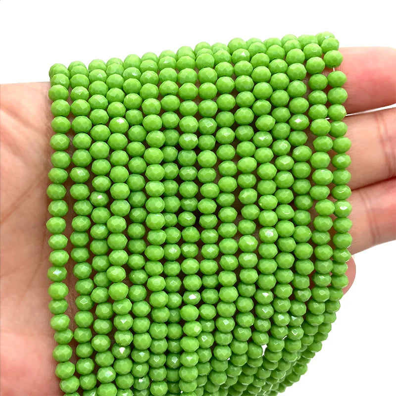 Multicolor 2 3 4 6 8mm Austria Faceted Crystal Beads Loose Spacer Round Glass Beads Bracelet DIY for Jewelry Making