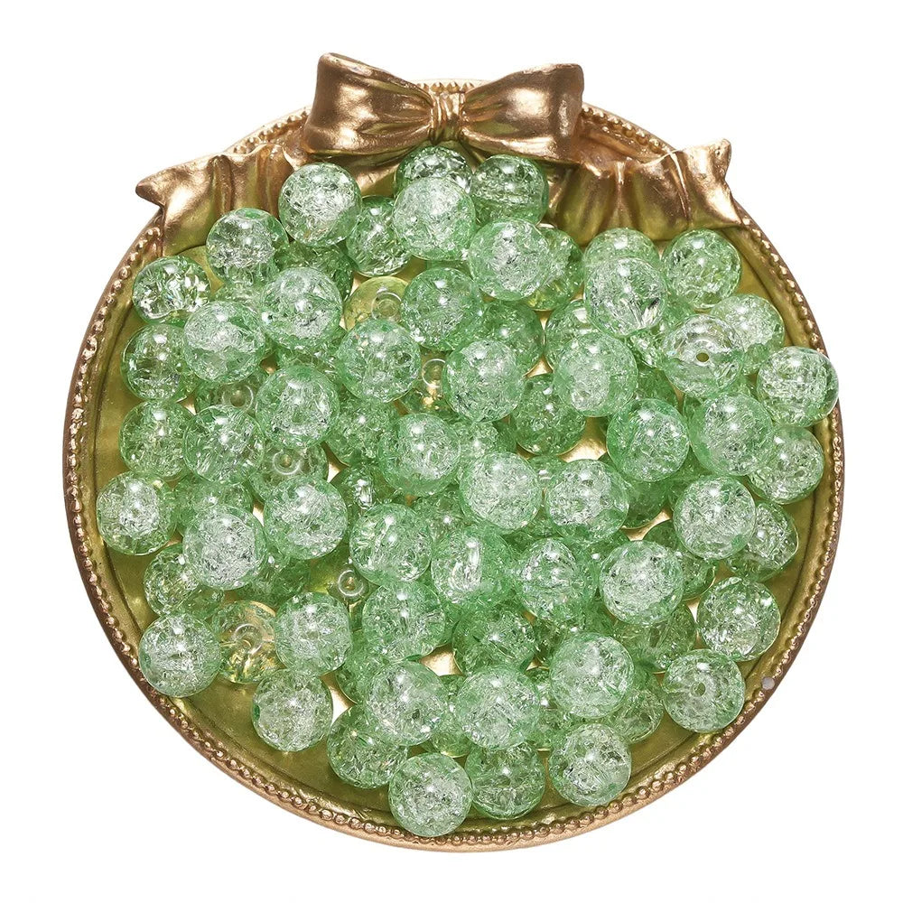 4 6 8 10mm Cracked Crystal Beads High-Quality Dual Color Glass Beads Snow Crack Crystal Beads for Jewelry Making DIY Bracelet