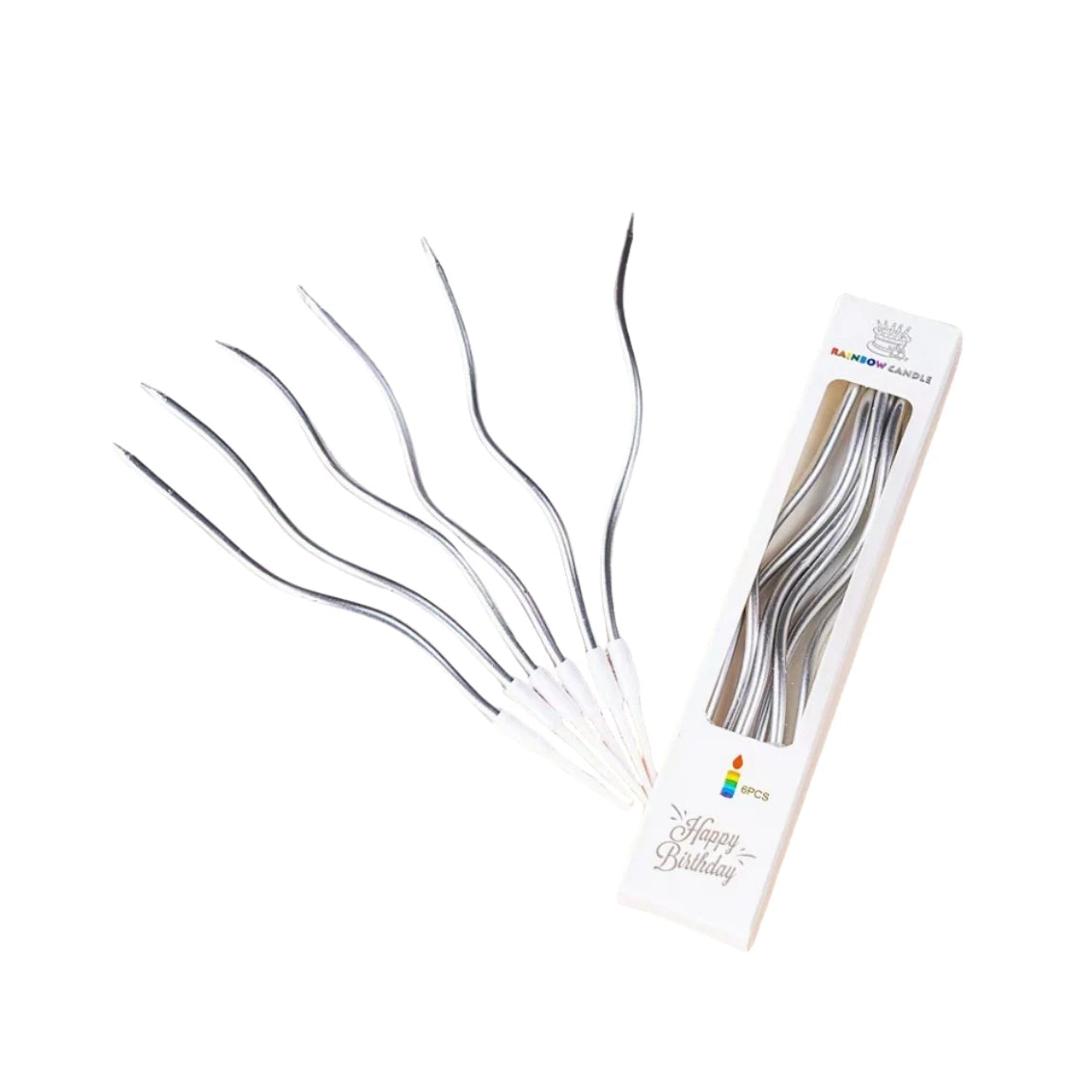 1/6boxes 15CM Curved Cake Candles Birthday Baby Shower Gender Reveal Cupcake Decorating Candle Toppers Wedding Party Decorative