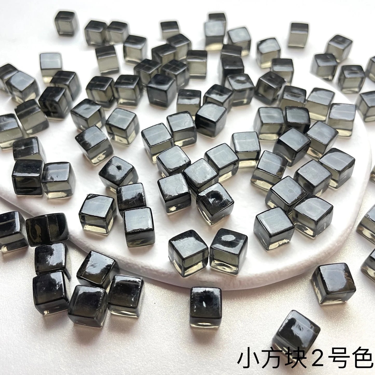 50Pcs/Set 25colors 8mm cube Clear Solid Transparent Square Colorful Crystal Dice Chess Piece Right Angle Sieve For Puzzle Game