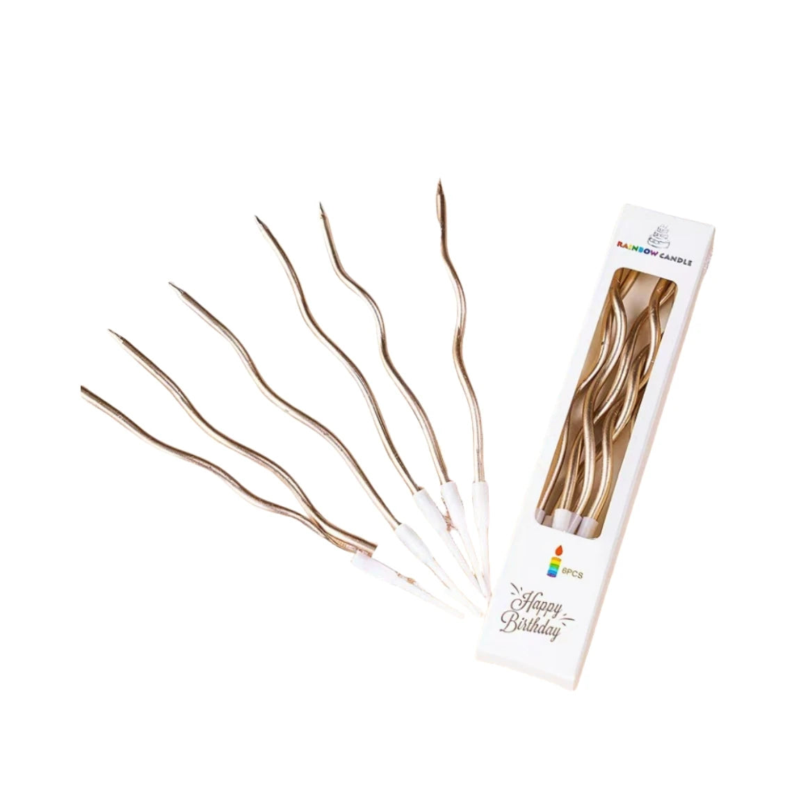 1/6boxes 15CM Curved Cake Candles Birthday Baby Shower Gender Reveal Cupcake Decorating Candle Toppers Wedding Party Decorative