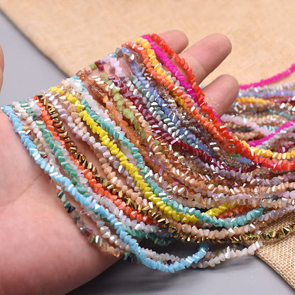 New Color Triangle Crystal Beads 4mm 130pcs Charm Crystal Glass Loose Beads For Jewelry Making DIY Earring Necklace