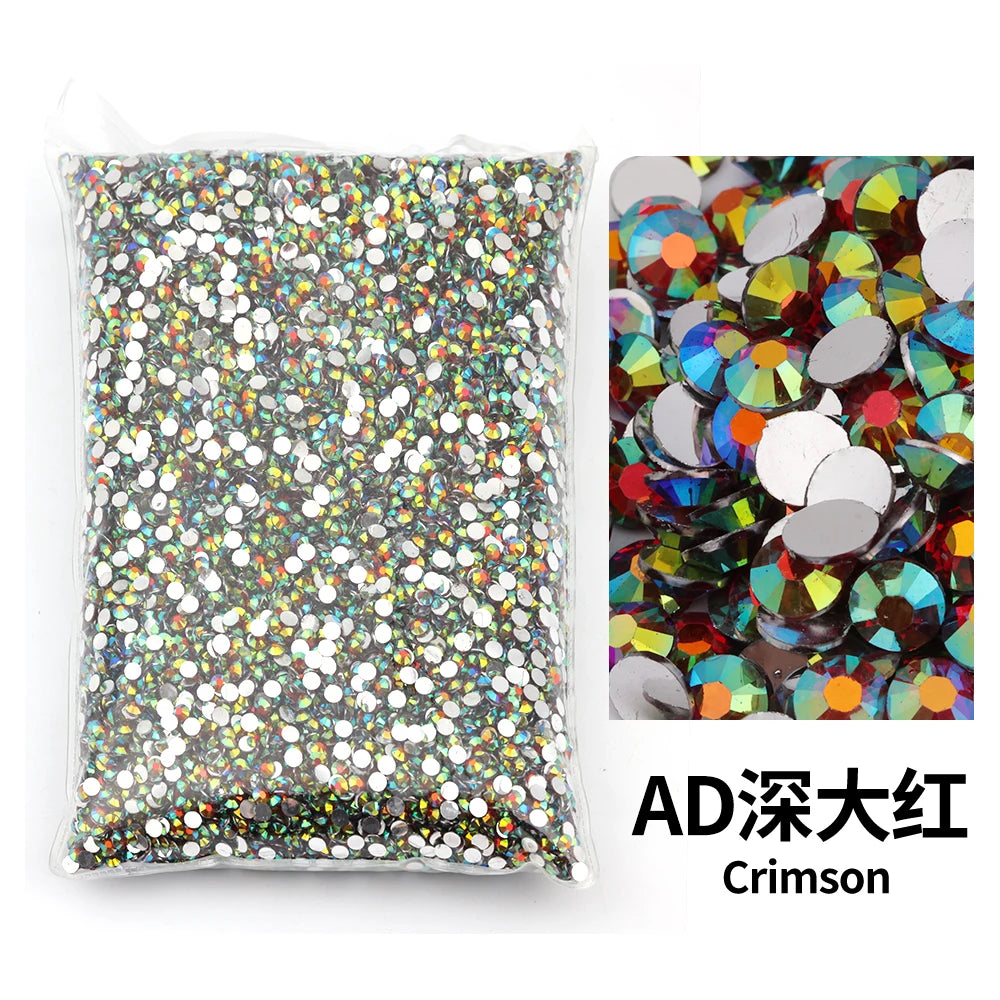 size 2mm,3mm,4mm,5mm,6mm Big Package Resin Non Hot Fix Rhinestones Bulk Wholesale Flat Crystals Nail Diy Glitters Cтразы Stone
