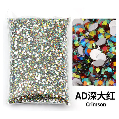 size 2mm,3mm,4mm,5mm,6mm Big Package Resin Non Hot Fix Rhinestones Bulk Wholesale Flat Crystals Nail Diy Glitters Cтразы Stone