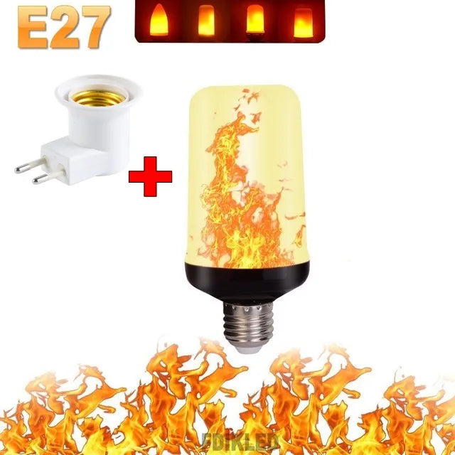 LED Flame Light Bulb 4 Modes E14 E27 Party LED Flame Effect Light Simulation Fire Lights Bulb KTV Festival Garden Decor lighting