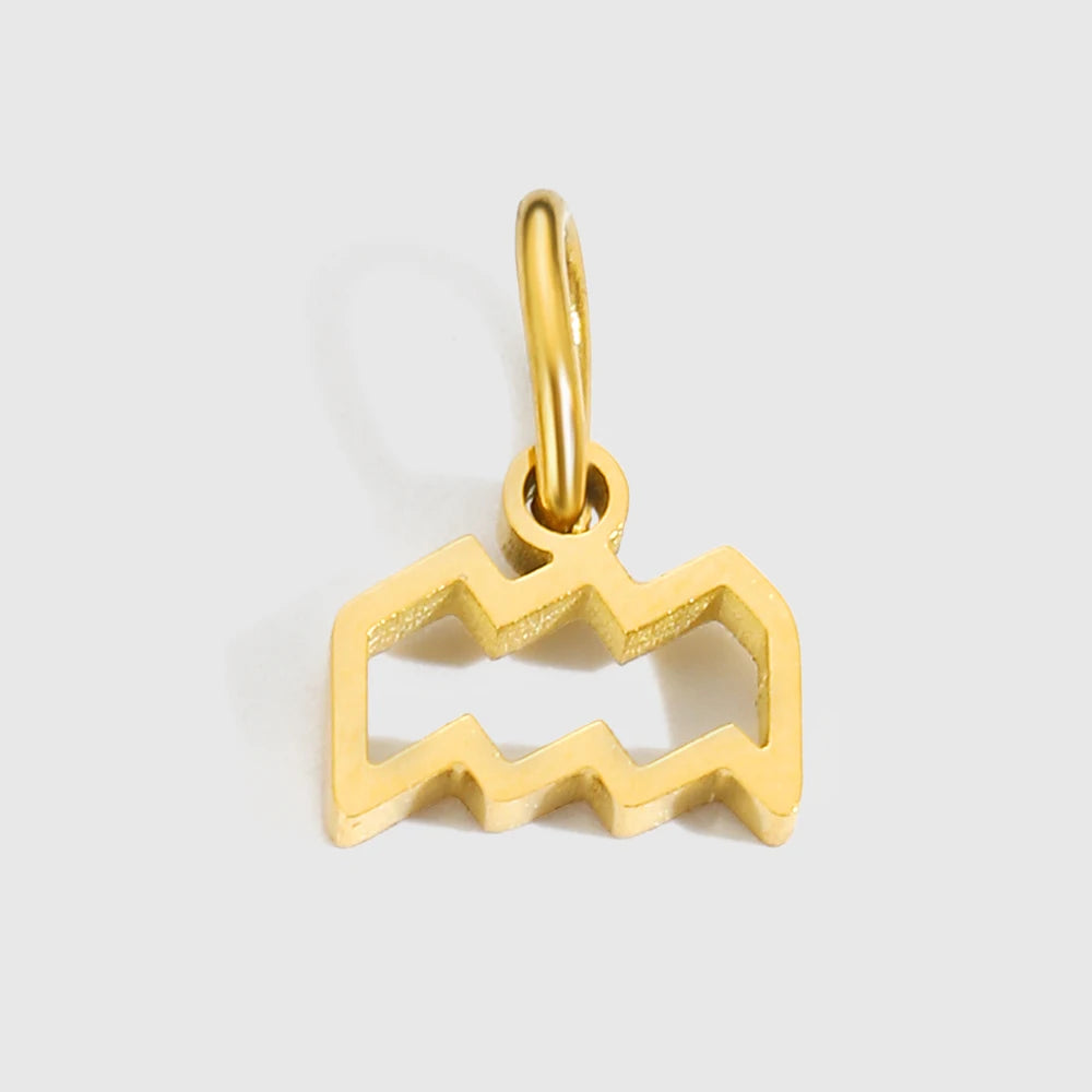 12 signes du zodiaque Pendentif Accessoires Collier Constellation en Acier Inoxydable Cadeau d'Anniversaire