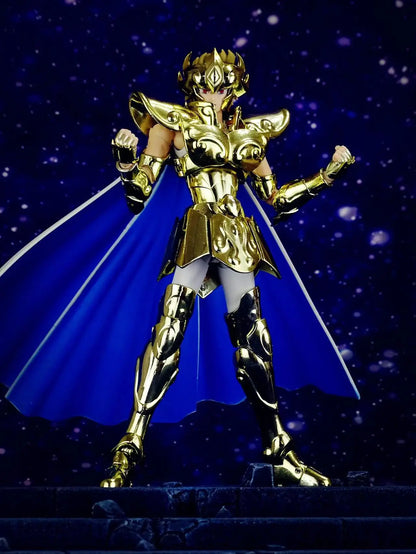 CS Model Saint Seiya Myth Cloth EX Leo/Lion Aiolia 24K With Phoenix Ikki Head 2.0 Gold Knights of the Zodiac Action Figure