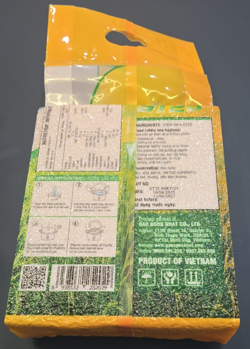 CGF: Vietnamese Premium ST25 Rice (The World's Best Rice), 2kg