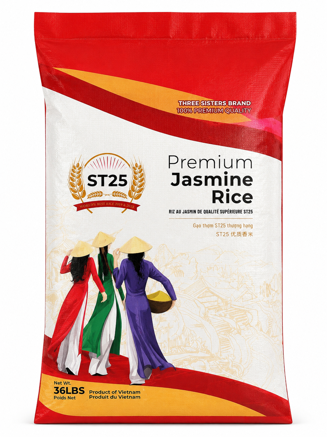 Gạo ST25 Jasmine thượng hạng – Gạo ngon nhất thế giới của Việt Nam (gạo ST25 Ba cô gái) 16.3 kg