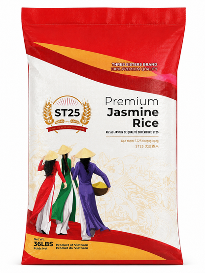 Gạo ST25 Jasmine thượng hạng – Gạo ngon nhất thế giới của Việt Nam (gạo ST25 Ba cô gái) 16.3 kg
