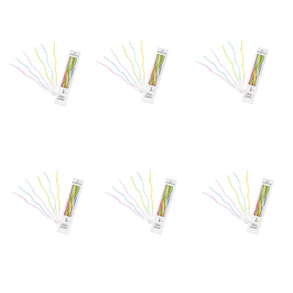 1/6boxes 15CM Curved Cake Candles Birthday Baby Shower Gender Reveal Cupcake Decorating Candle Toppers Wedding Party Decorative