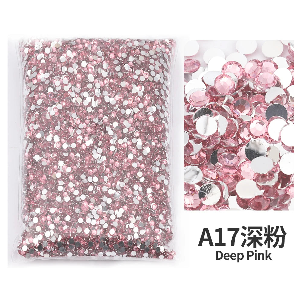 size 2mm,3mm,4mm,5mm,6mm Big Package Resin Non Hot Fix Rhinestones Bulk Wholesale Flat Crystals Nail Diy Glitters Cтразы Stone