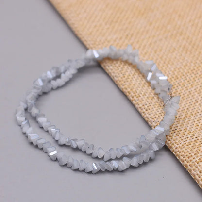 New Color Triangle Crystal Beads 4mm 130pcs Charm Crystal Glass Loose Beads For Jewelry Making DIY Earring Necklace