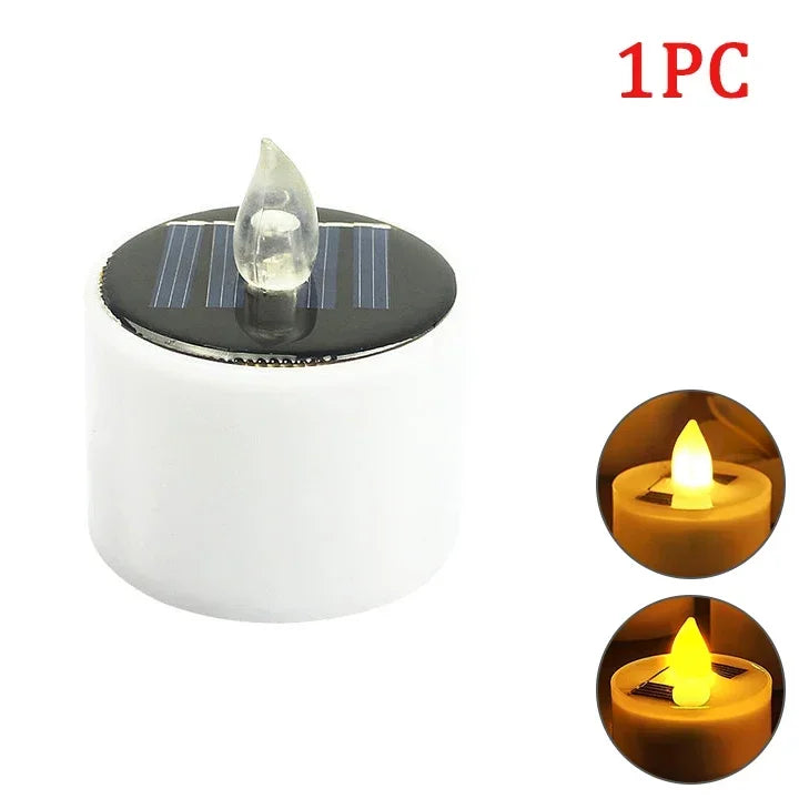 10pcs Solar Tea Light Led Candles Flameless Outdoor Waterproof Solar Tea Lights Rechargeable Candles for Party Garden Home Decor
