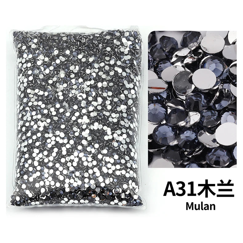 size 2mm,3mm,4mm,5mm,6mm Big Package Resin Non Hot Fix Rhinestones Bulk Wholesale Flat Crystals Nail Diy Glitters Cтразы Stone