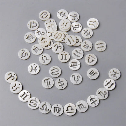 10PCS/lot 12 Constellation Horoscope Charms Beads 12 Zodiac Signs Multistyle Beads for DIY Couples Bracelets Jewelry Making