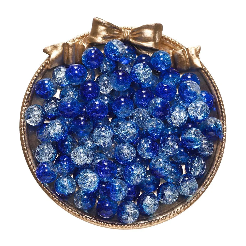 4 6 8 10mm Cracked Crystal Beads High-Quality Dual Color Glass Beads Snow Crack Crystal Beads for Jewelry Making DIY Bracelet