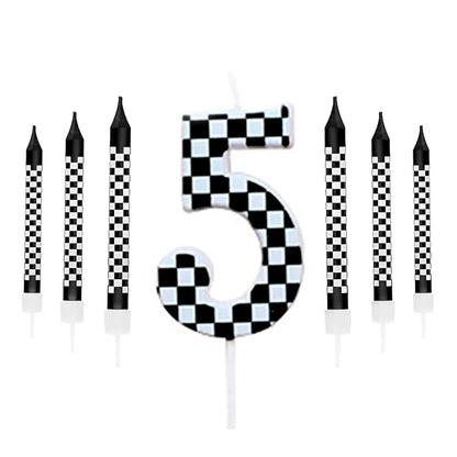 7Pcs Pixel Miner Birthday Cake Candles Topper for Pixel Theme Party Anniversary Party Video Game Party Supplies for Boys Girls