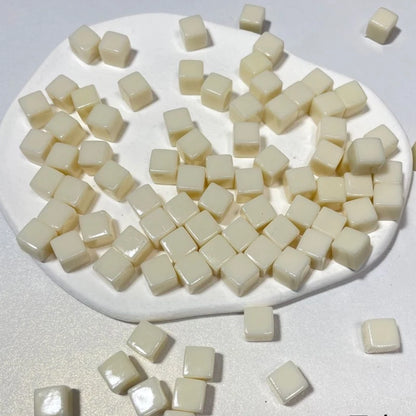 50Pcs/Set 25colors 8mm cube Clear Solid Transparent Square Colorful Crystal Dice Chess Piece Right Angle Sieve For Puzzle Game