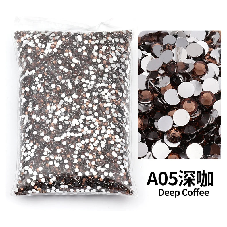Big Package 2-6mm Resin Non Hot Fix Rhinestones Bulk Wholesale Flat Back Plastic Crystals Nail Diy Glitters Cтразы Stone