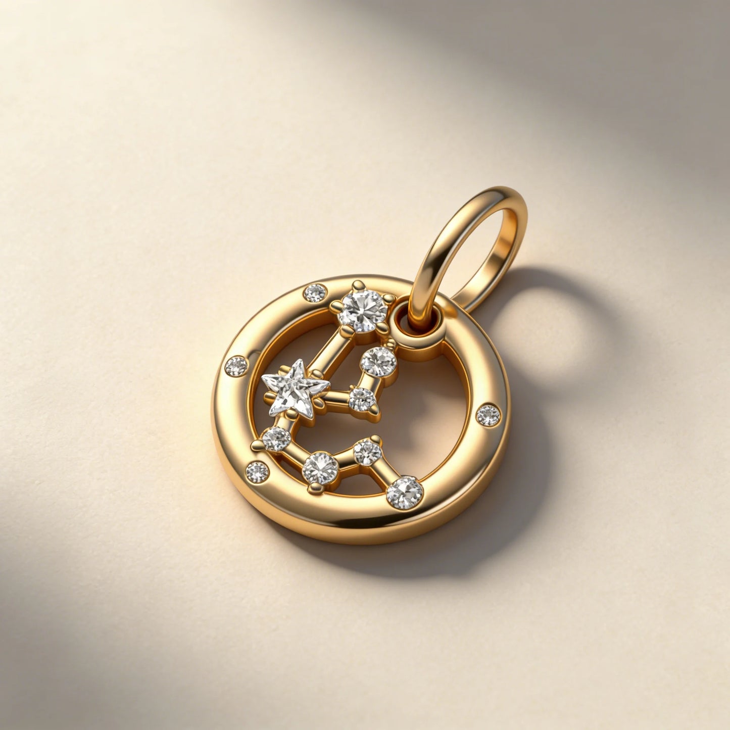 Hạt Charm Mạ Vàng Lấp Lánh 12 Cung Hoàng Đạo Mặt Dây Chuyền Hợp Vòng Tay Bạc Dạng Rắn, Vòng Cổ, Hạt Để Tự Làm Trang Sức Quà Tặng Nữ